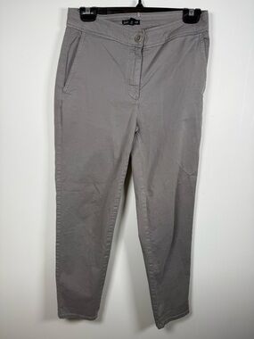 EILEEN FISHER | Grey Organic Cotton Crop Trousers